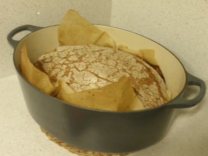 La cazuela recien sacada del horno