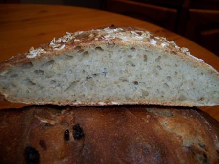 Aspecto miga del pan manzana-avena de Lepard