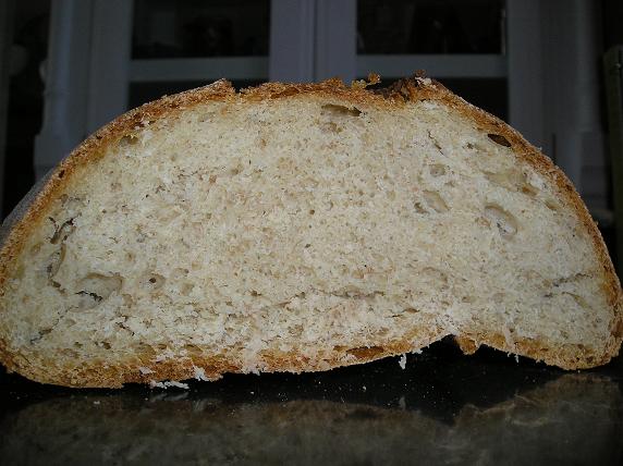 Pan sin sal, miga con incipiente Starch Attack!!!!