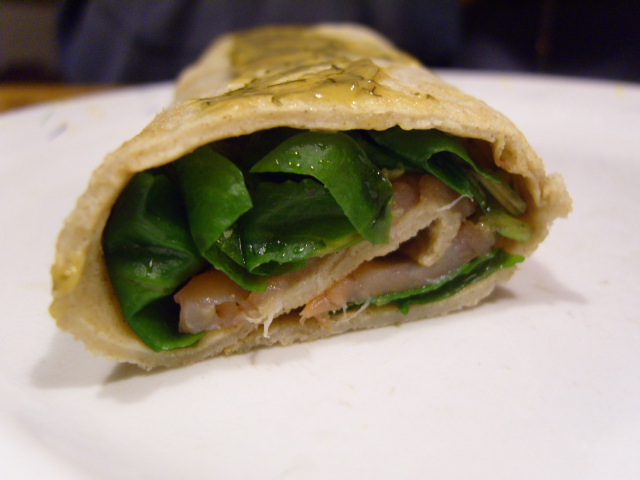 con salmón y berros